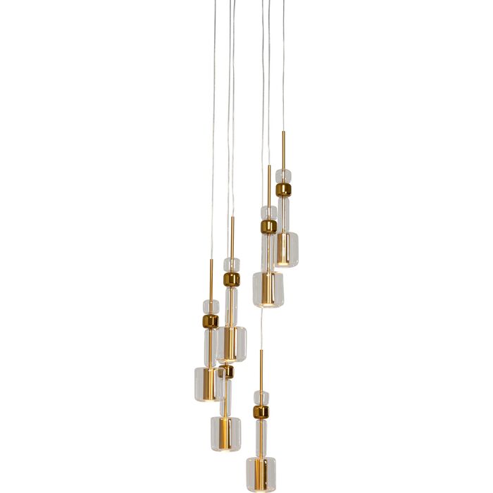 lampa Candy Bar Gold, lampa wisząca, lampa LED, złota lampa, lampa do jadalni, lampa z regulowaną wysokością, Kare Design