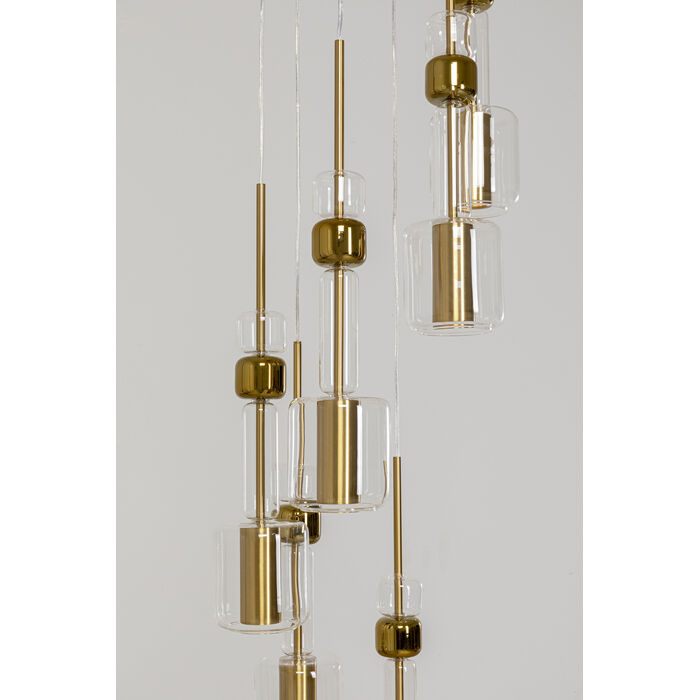 lampa Candy Bar Gold, lampa wisząca, lampa LED, złota lampa, lampa do jadalni, lampa z regulowaną wysokością, Kare Design