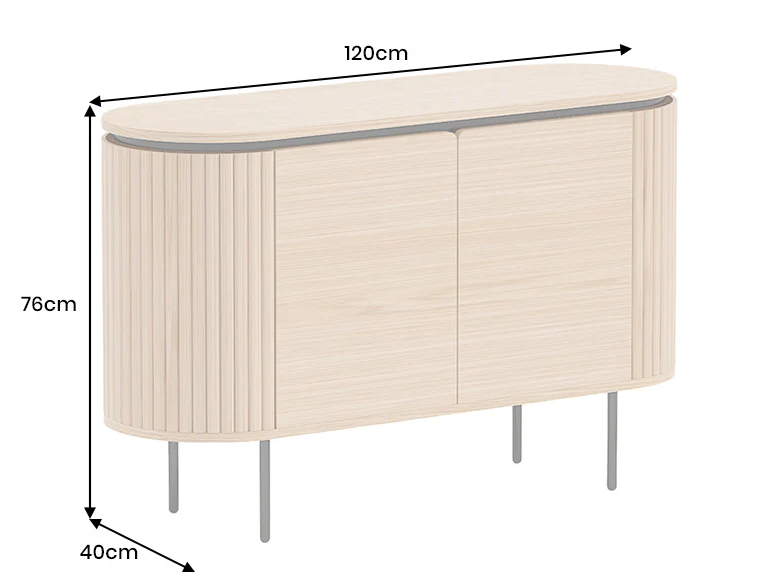 komoda Atelier, komoda dębowa, komoda nowoczesna, komoda z czarnymi nogami, komoda do salonu, komoda do sypialni, komoda z półkami, komoda drewniana, komoda z prążkowanymi bokami, komoda elegancka