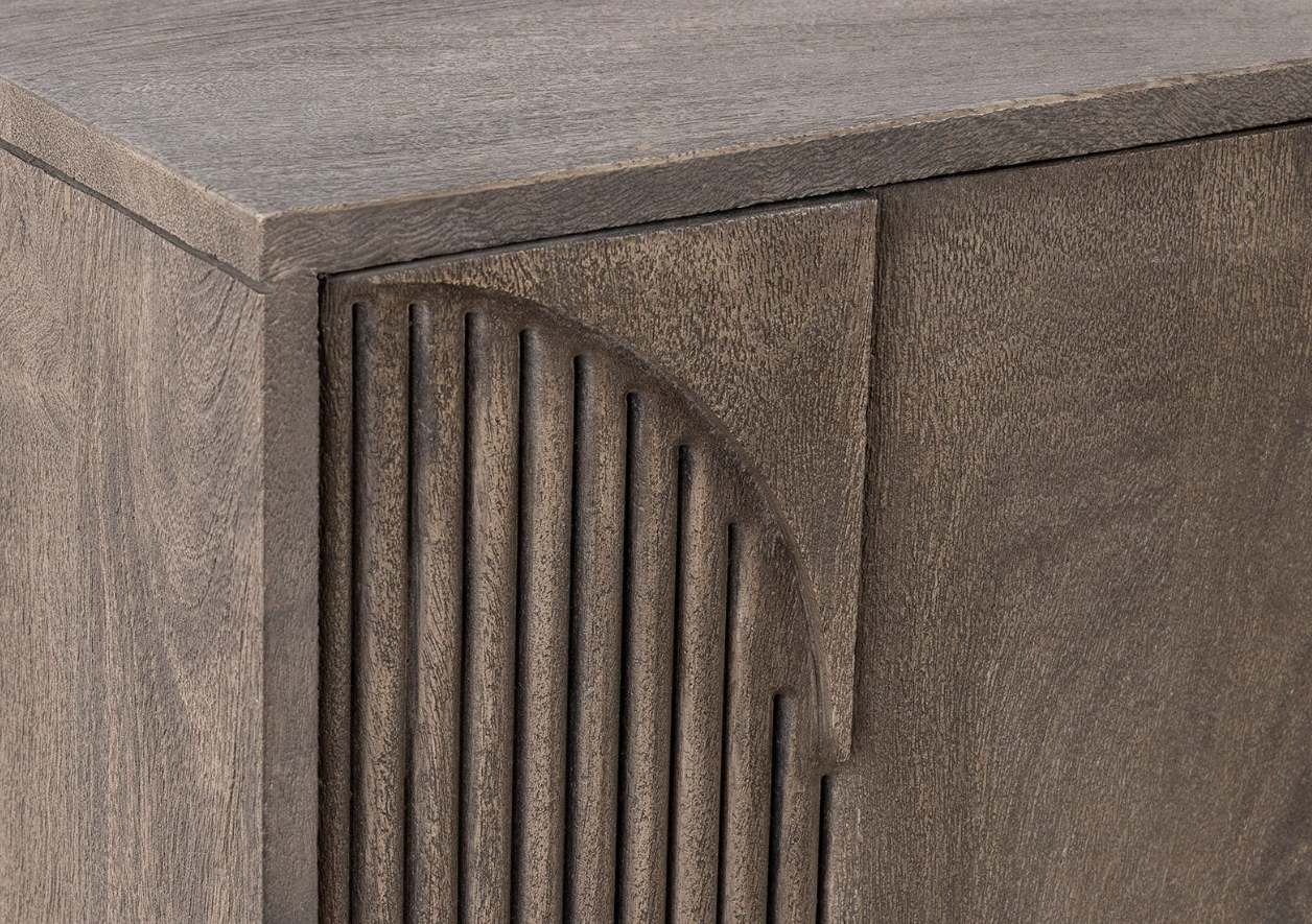 komoda art deco, komoda drewniana, komoda z drewna mango, meble art deco, drewniana komoda do salonu, komoda z rzeźbionymi frontami, komoda designerska, komoda nowoczesna