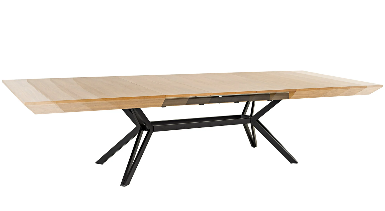 stół Giant, stół rozkładany, stół Invicta, stół dębowy, stół do jadalni, stół metalowa rama, stół 200–320 cm, duży stół, stół na przyjęcia, stół rodzinny, nowoczesny stół, elegancki stół, stół do salonu, stół drewniany