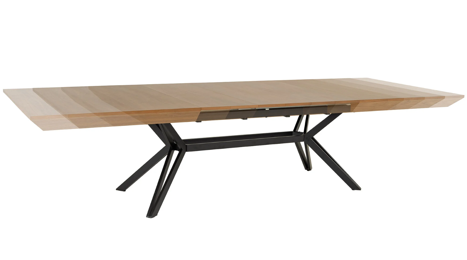 stół Giant, stół rozkładany, stół Invicta, stół orzech włoski, stół do jadalni, stół metalowa rama, stół 200–320 cm, duży stół, stół na przyjęcia, stół rodzinny, nowoczesny stół, elegancki stół, stół do salonu, stół drewniany