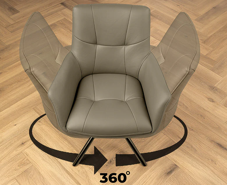 krzesło Signature, krzesło obrotowe Signature, krzesło skórzane, krzesło z funkcją obrotu, krzesło 360 stopni, krzesło ze skórzanym siedziskiem, krzesło do jadalni, eleganckie krzesło do biura, nowoczesne krzesło ze skóry