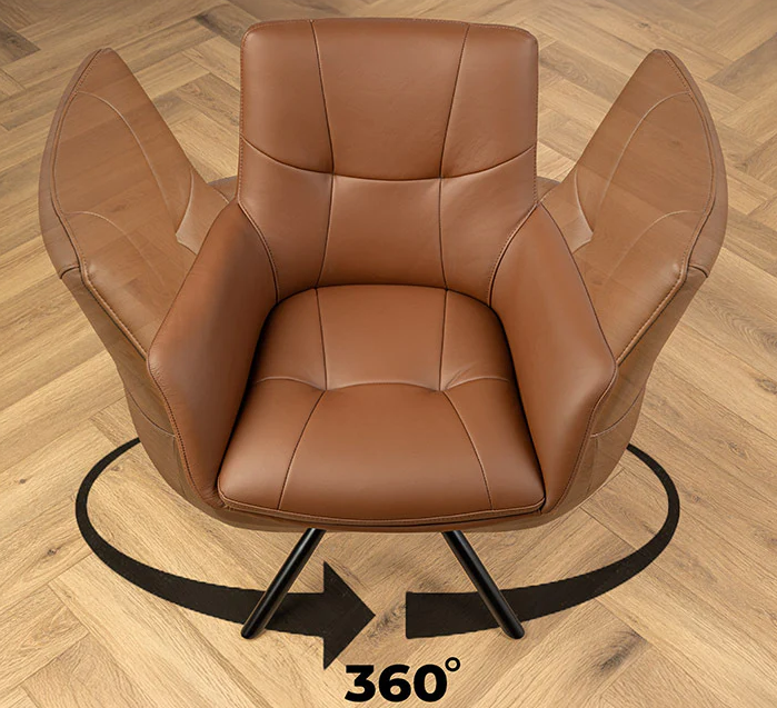 krzesło Signature, krzesło obrotowe Signature, krzesło skórzane, krzesło z funkcją obrotu, krzesło 360 stopni, krzesło ze skórzanym siedziskiem, krzesło do jadalni, eleganckie krzesło do biura, nowoczesne krzesło ze skóry