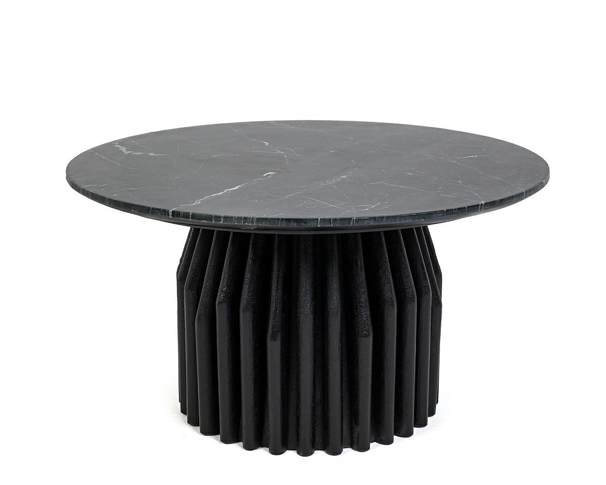 stolik kawowy marmurowy, stolik z marmuru Black Marine, stolik z drewnianą podstawą, stolik z drewna mango, nowoczesny stolik kawowy, elegancki stolik do salonu, luksusowy stolik kawowy