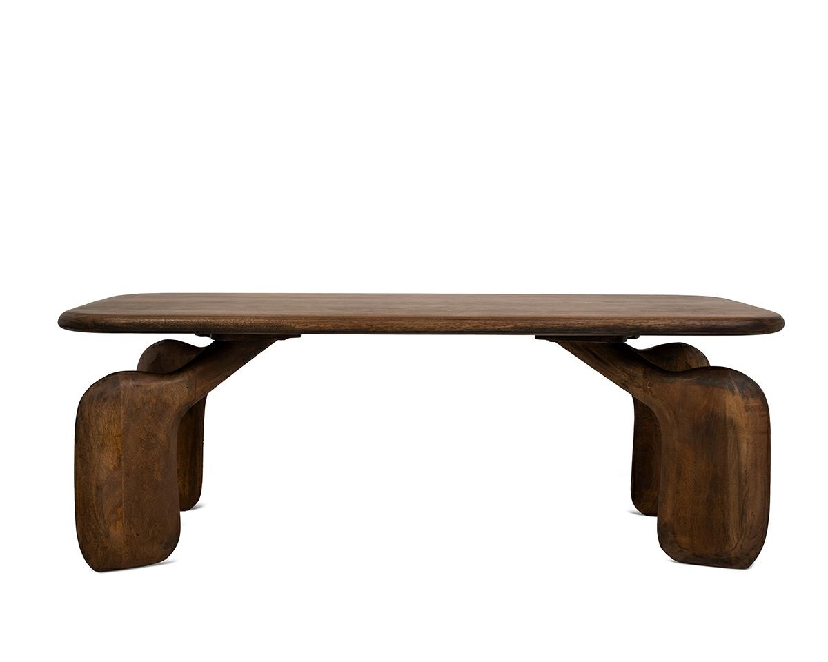 stolik kawowy Orizon, stolik kawowy brązowy, stolik z drewna mango, stolik nowoczesny do salonu, stolik designerski, stolik geometryczny, stolik elegancki i funkcjonalny, stolik do nowoczesnego wnętrza, stolik premium