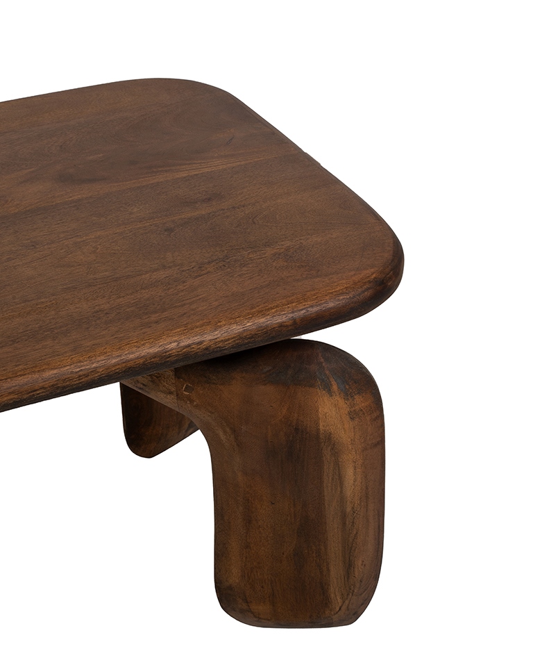 stolik kawowy Orizon, stolik kawowy brązowy, stolik z drewna mango, stolik nowoczesny do salonu, stolik designerski, stolik geometryczny, stolik elegancki i funkcjonalny, stolik do nowoczesnego wnętrza, stolik premium