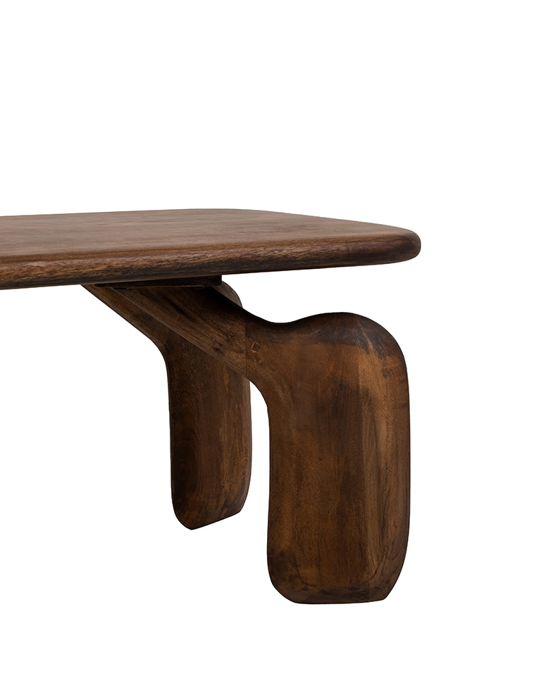 stolik kawowy Orizon, stolik kawowy brązowy, stolik z drewna mango, stolik nowoczesny do salonu, stolik designerski, stolik geometryczny, stolik elegancki i funkcjonalny, stolik do nowoczesnego wnętrza, stolik premium