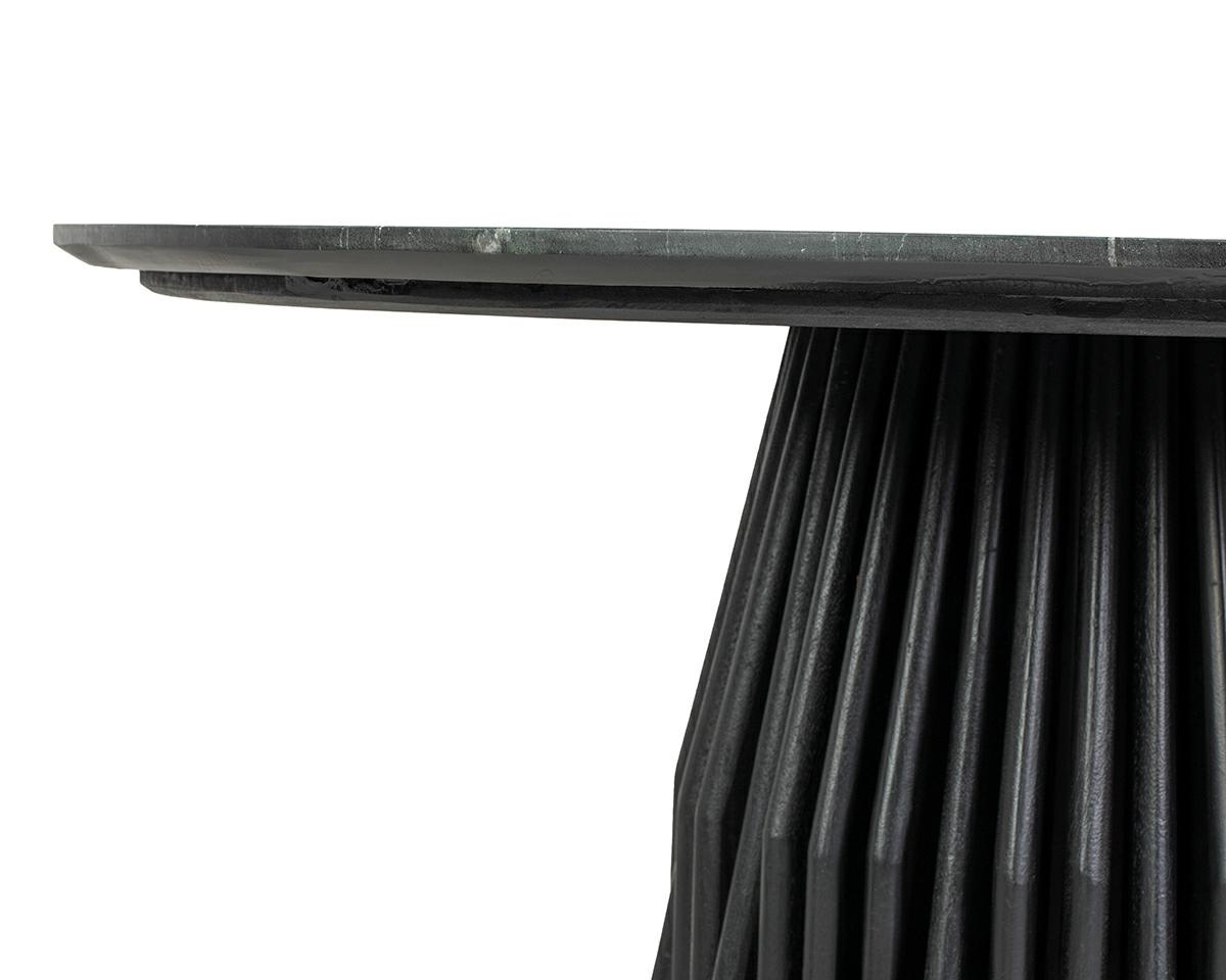 stół jadalniany Levante, stół z marmuru Black Marine, stół czarny marmur, stół z drewna mango, stół designerski do jadalni, stół nowoczesny i elegancki, stół rzeźbiona podstawa