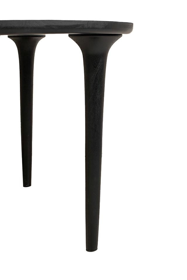 stół jadalniany Laminar, stół czarny drewno, stół z drewna mango, stół nowoczesny do jadalni, stół designerski, stół minimalistyczny, stół z organicznym blatem, stół smukła podstawa, stół elegancki i nowoczesny