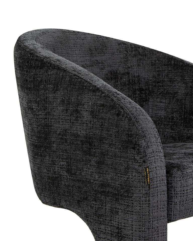 krzesło Shelly, krzesło czarne, krzesło tapicerowane, krzesło nowoczesne, krzesło designerskie, krzesło do salonu, krzesło do lobby, krzesło eleganckie