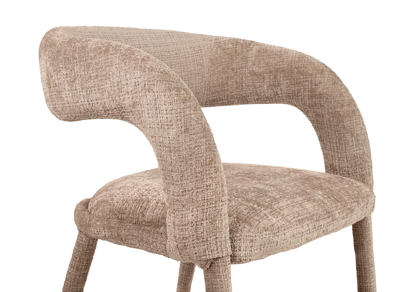krzesło Iris, krzesło beżowe, krzesło tapicerowane, krzesło nowoczesne, krzesło designerskie, krzesło do jadalni, krzesło eleganckie, krzesło komfortowe, krzesło z podłokietnikami, krzesło do salonu