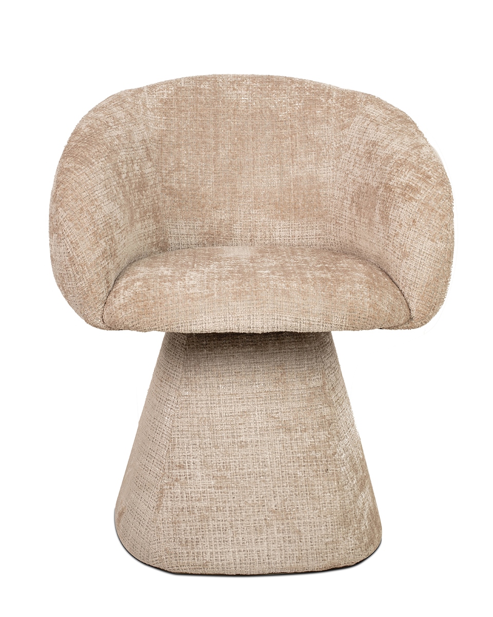 krzesło Pedra, krzesło obrotowe, krzesło beżowe, krzesło tapicerowane, krzesło designerskie, krzesło nowoczesne, krzesło komfortowe, krzesło do salonu