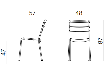 krzesło Twist, Vermobil Twist, krzesło stalowe, krzesło ogrodowe stalowe, krzesło retro, krzesło w stylu retro, krzesło z podłokietnikami, krzesło bez podłokietników, krzesło sztaplowane, designerskie krzesło ogrodowe, włoskie meble ogrodowe