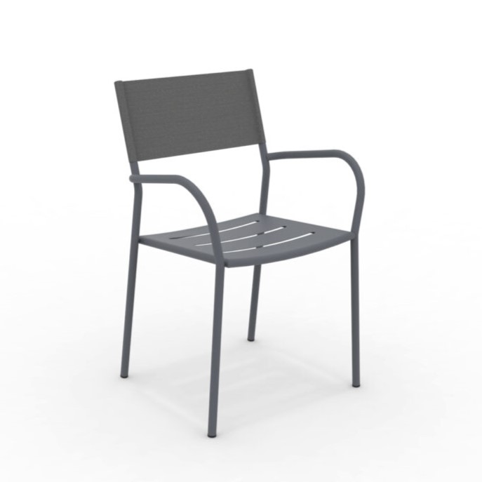 krzesło Vera, krzesło Vermobil, włoskie meble, outdoor furniture, krzesło outdoorowe, krzesło sztaplowane, krzesło tarasowe, krzesło metalowe, krzesło odporne na warunki atmosferyczne