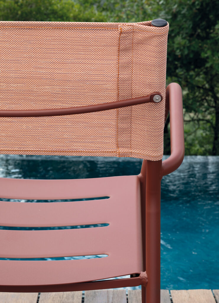 krzesło Vera, krzesło Vermobil, włoskie meble, outdoor furniture, krzesło outdoorowe, krzesło sztaplowane, krzesło tarasowe, krzesło metalowe, krzesło odporne na warunki atmosferyczne