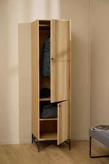 szafa Albany, szafa Actona, szafa dąb, szafa do sypialni, nowoczesna szafa, szafa w stylu skandynawskim, szafa lamele