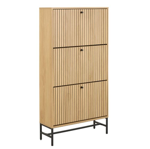 szafka na buty Albany, szafka na buty Actona, szafka na buty dąb, szafka na buty do przedpokoju, nowoczesna szafka na buty, szafka na buty w stylu skandynawskim, szafka na buty lamele