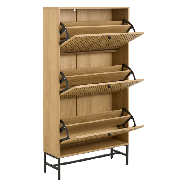 szafka na buty Albany, szafka na buty Actona, szafka na buty dąb, szafka na buty do przedpokoju, nowoczesna szafka na buty, szafka na buty w stylu skandynawskim, szafka na buty lamele