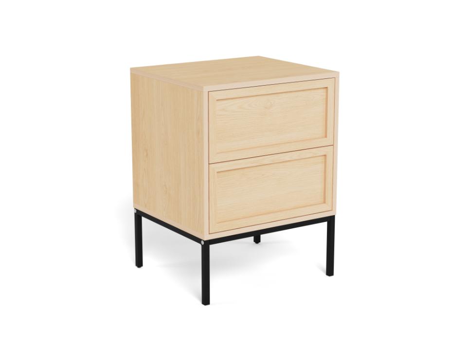 szafka nocna Palmdale, szafka nocna Actona, szafka nocna imitacja dębu, szafka nocna do sypialni, szafka nocna w stylu boho, minimalistyczna szafka nocna