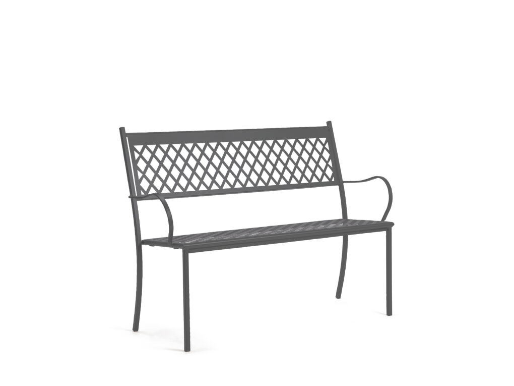 ławka Summertime, ławka sztaplowana, ławka ogrodowa, ławka outdoorowa, ławka metalowa, ławka ażurowa, ławka ogrodowa, ławka do restauracji