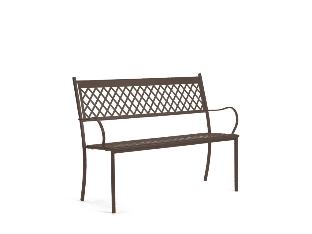 ławka Summertime, ławka sztaplowana, ławka ogrodowa, ławka outdoorowa, ławka metalowa, ławka ażurowa, ławka ogrodowa, ławka do restauracji