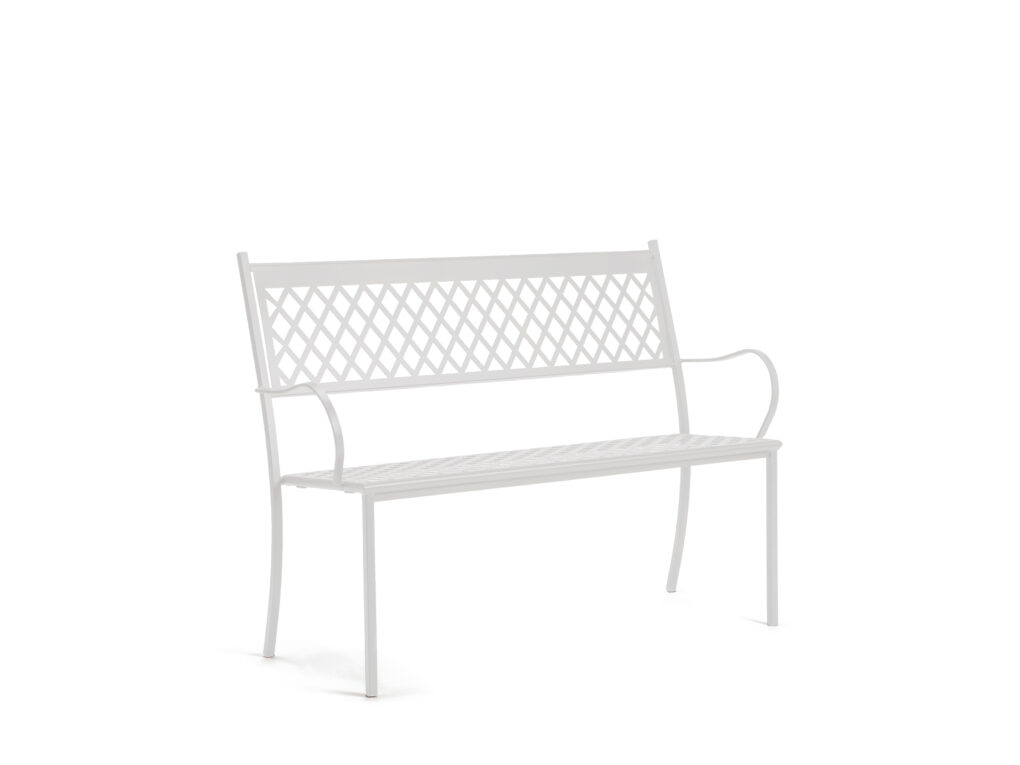 ławka Summertime, ławka sztaplowana, ławka ogrodowa, ławka outdoorowa, ławka metalowa, ławka ażurowa, ławka ogrodowa, ławka do restauracji