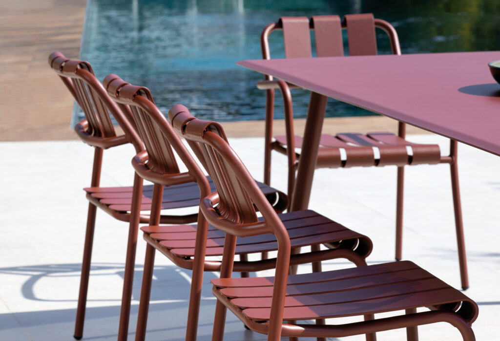 stół Verdea, stół Vermobil, stół stalowy, stół ogrodowy, stół stalowy, stół tarasowy, stół odporny na warunki atmosferyczne