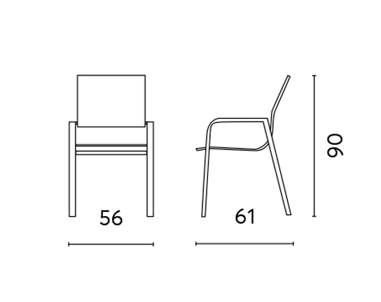 krzesło Samo, krzesło aluminiowe, krzesło sztaplowane, krzesło outdoorowe, krzesło na taras, meble ogrodowe
