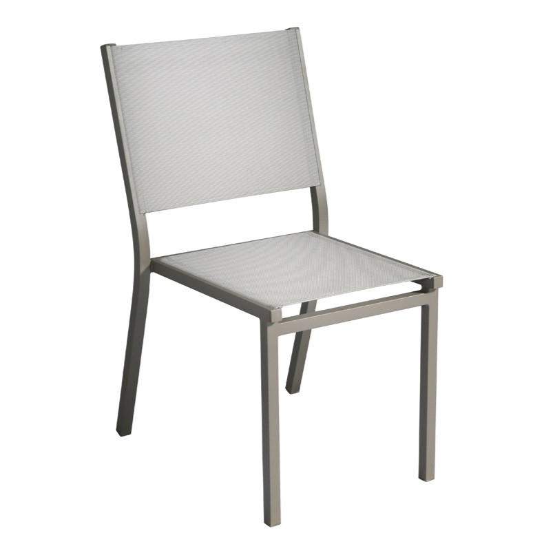 krzesło Elba, krzesło aluminiowe, krzesło sztaplowane, krzesło outdoorowe, krzesło na taras, meble ogrodowe