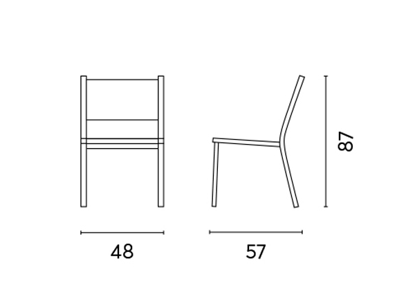 krzesło Elba, krzesło aluminiowe, krzesło sztaplowane, krzesło outdoorowe, krzesło na taras, meble ogrodowe