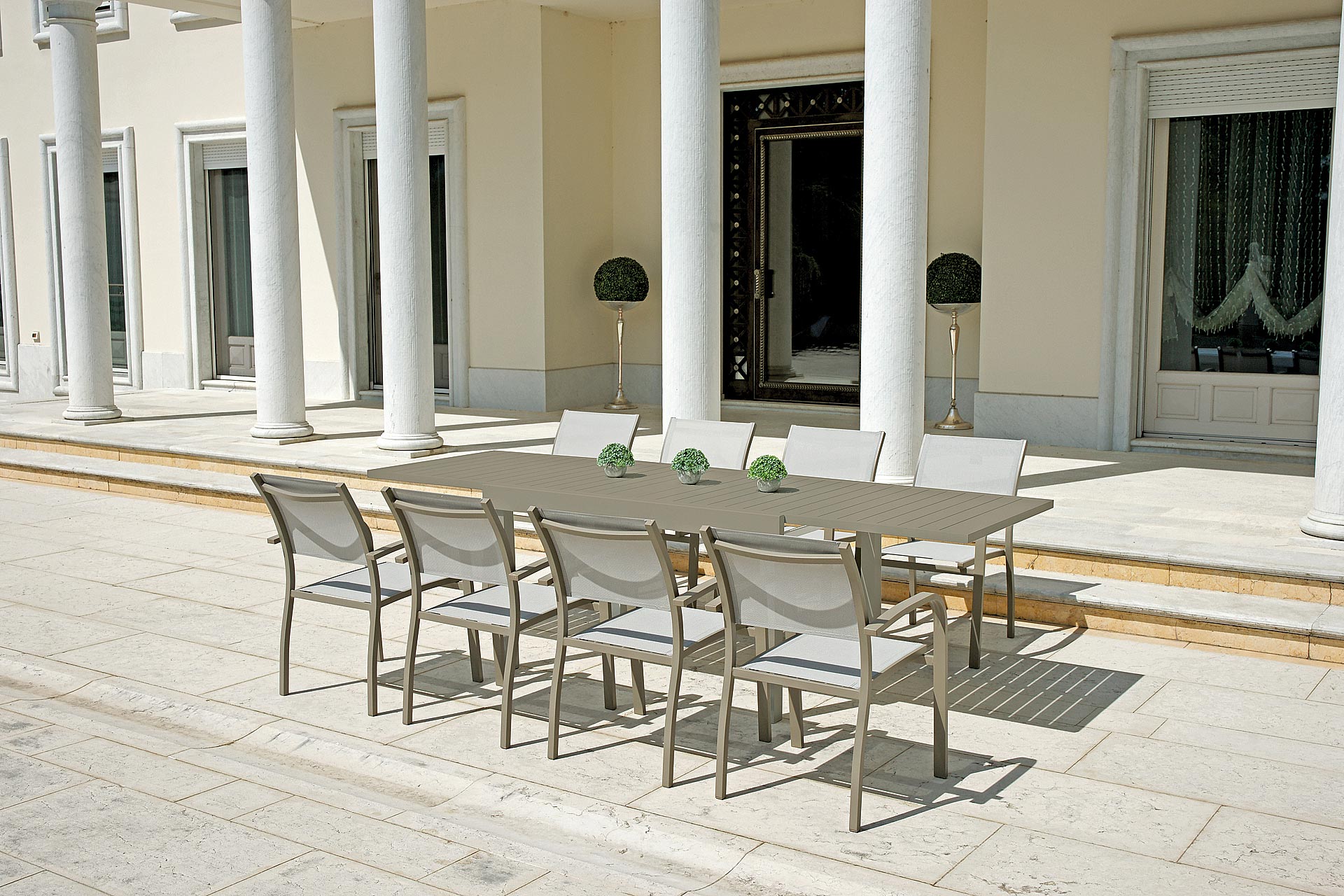 krzesło Viareggio, krzesło aluminiowe, krzesło sztaplowane, krzesło outdoorowe, krzesło na taras, meble ogrodowe