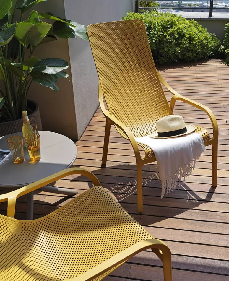 zestaw Net, fotel Net Lounge, stolik kawowy Net, meble Nardi, meble ogrodowe, meble tarasowe