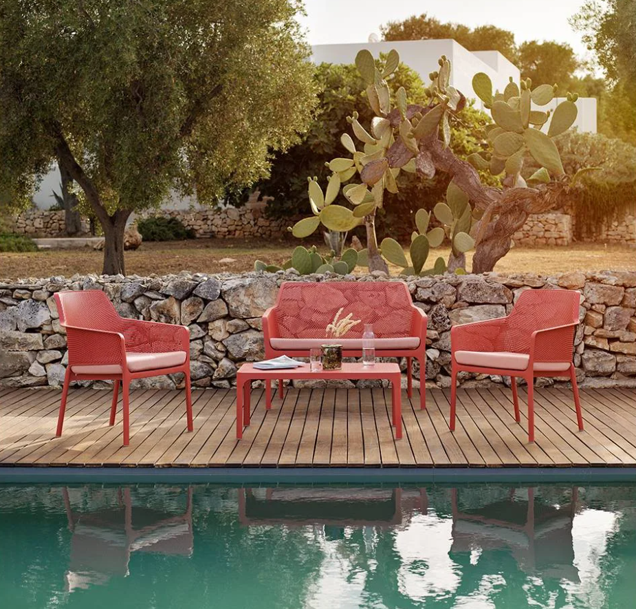 zestaw Net, fotel Net Relax, stolik kawowy Net, meble Nardi, meble ogrodowe, meble tarasowe