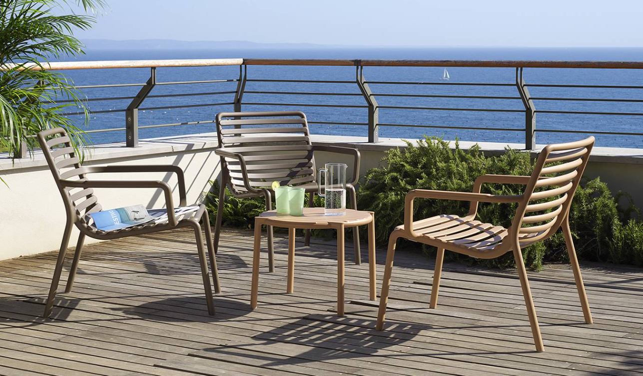 zestaw Doga, fotel Doga Relax, stolik kawowy Doga, meble Nardi, meble ogrodowe, meble tarasowe