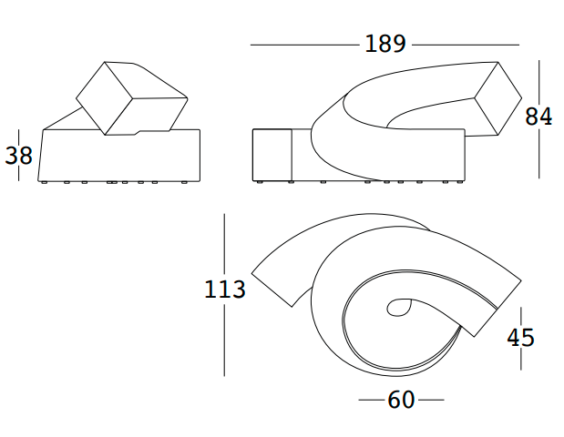 moduł Twist, ławka Twist, fotel Twist, meble Plust, meble outdoorowe, meble z tworzywa, włoski design