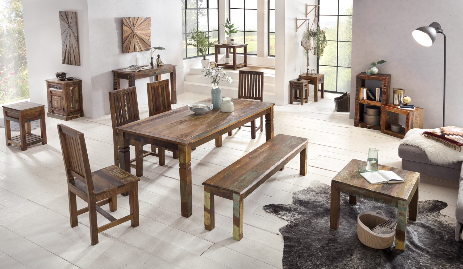 stolik Calcutta, stolik mango, stolik Wohnling, stolik do salonu, stolik drewniany, stolik w stylu rustykalnym