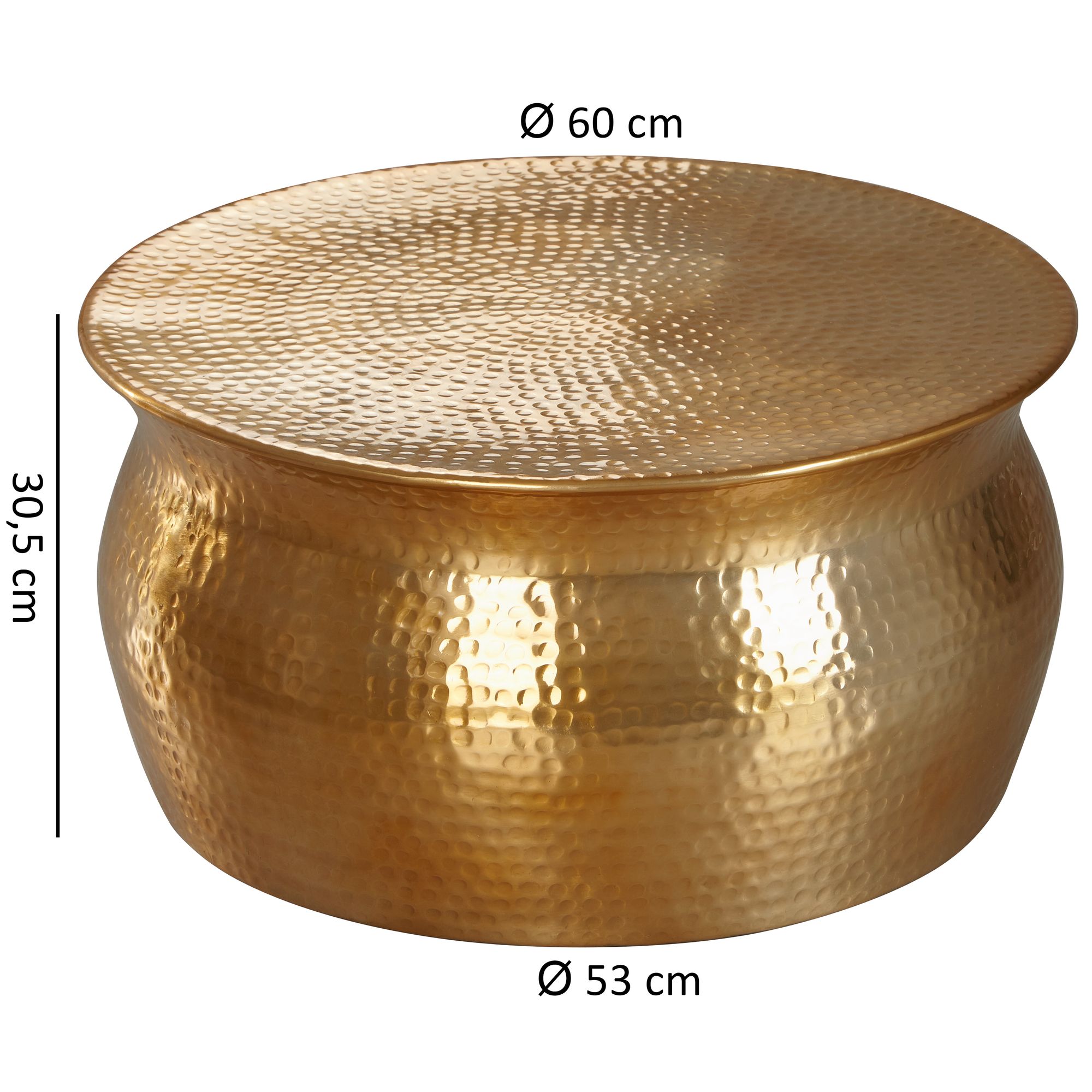 stolik boczny Karam, stolik aluminiowy, stolik pomocniczy, stolik do salonu