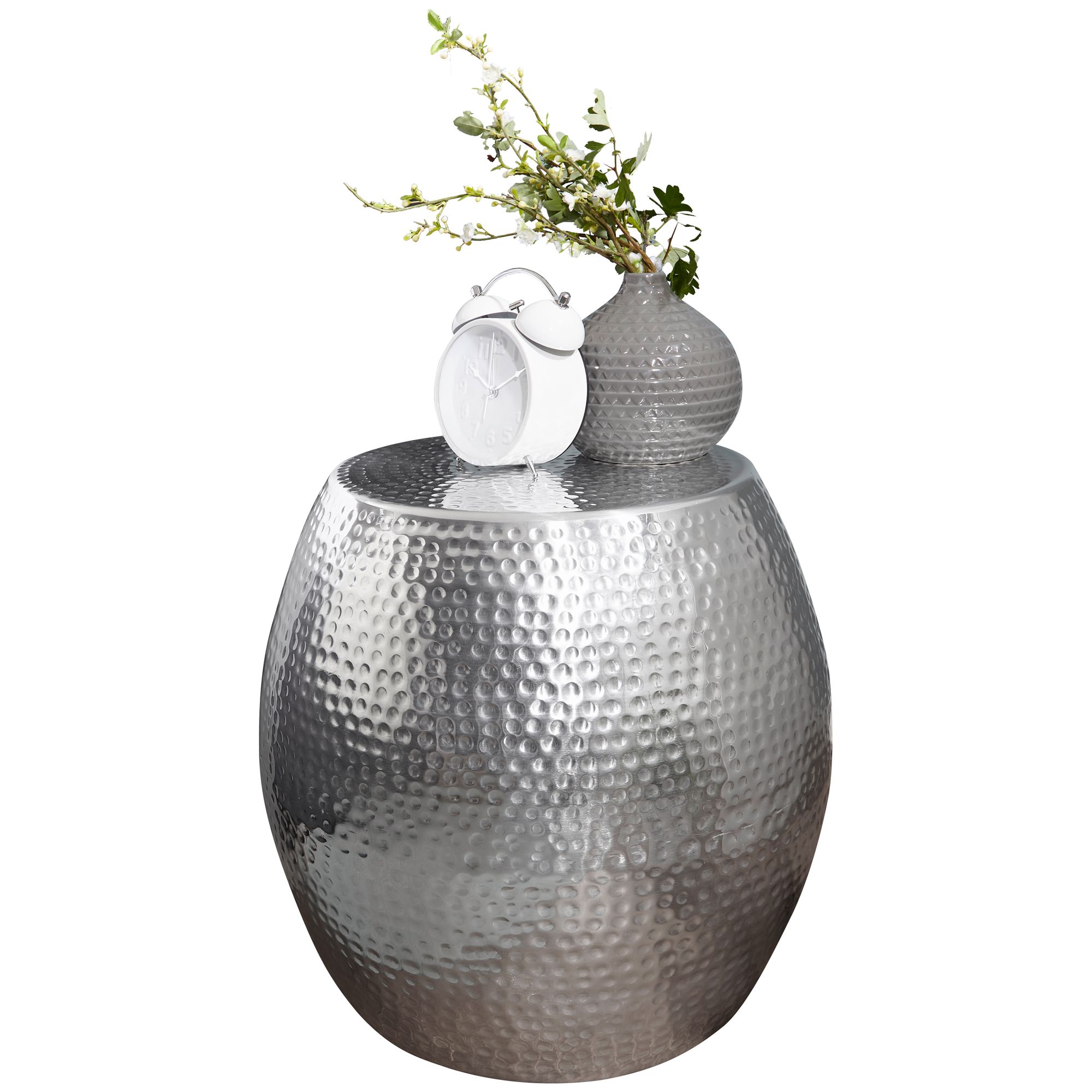 stolik boczny Petra, stolik aluminiowy, stolik pomocniczy, stolik do salonu