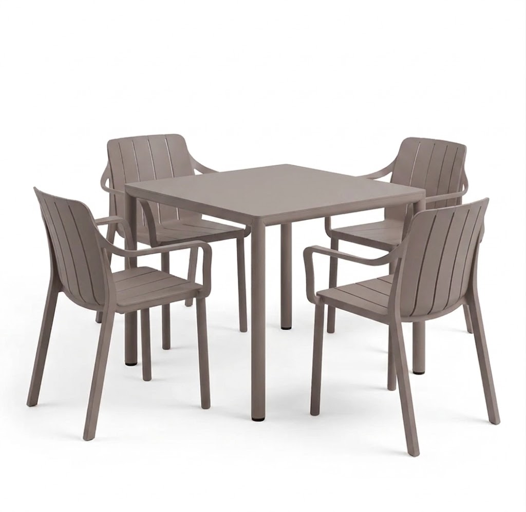 stół Piave, Nardi, stół ogrodowy, stół na taras, stół z laminatu, stół aluminiowy, stół odporny na warunki atmosferyczne, odporny na deszcz, odporny na pleśń, odporny na UV, nowoczesny stół, włoski design