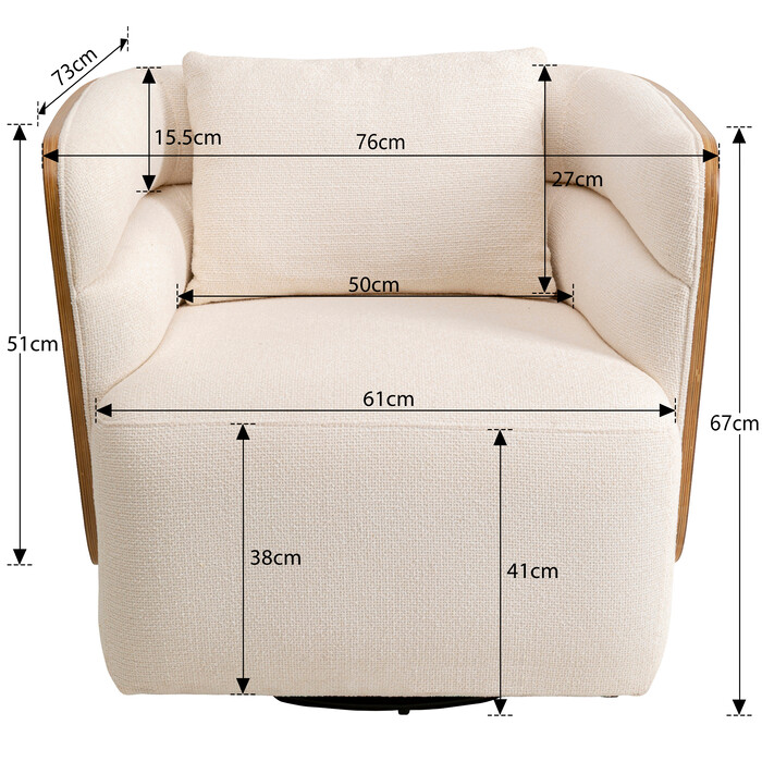 fotel Marc, fotel obrotowy, fotel tapicerowany, Kare Design, fotel do salonu, ergonomiczny fotel