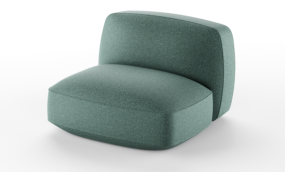 moduł serii Softer, moduł z tworzywa, sofa outdoorowa, sofa tarasowa, sofa ogrodowa, meble ogrodowe, meble Plust, meble włoskie