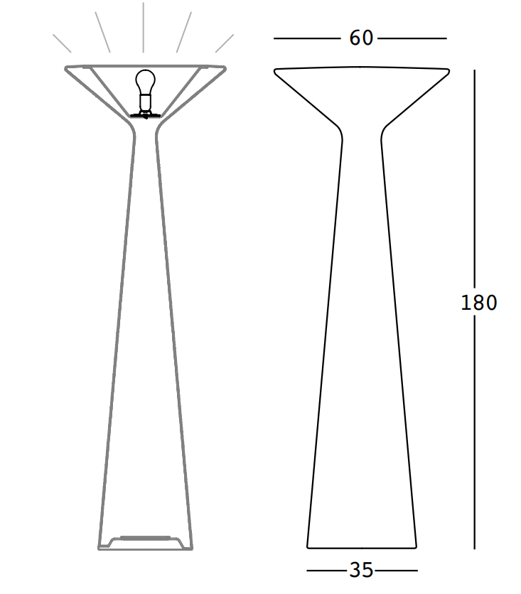 lampa Tebe, lampa Plust, lampa do salonu, lampa z tworzywa, lampa podłogowa, lampa designerska