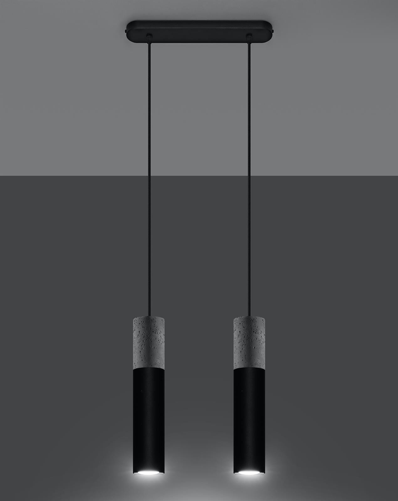Lampa wisząca Borgio 2 czarna