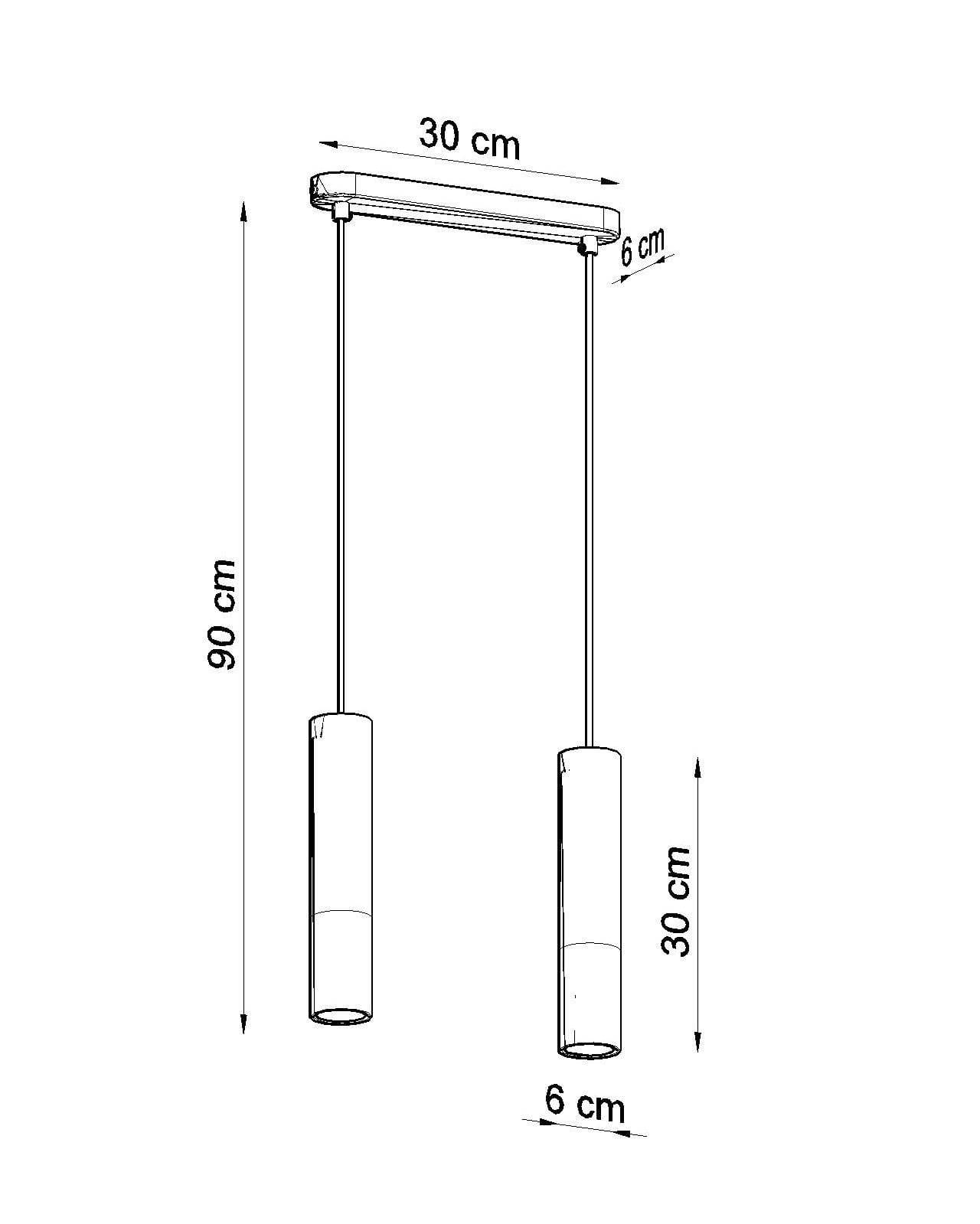 Lampa wisząca Borgio 2 czarna