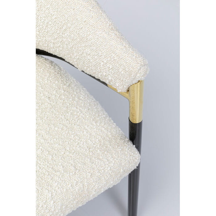 krzesło bouclé, krzesło do salonu, krzesło do restauracji, eleganckie krzesło, nowoczesne krzesło