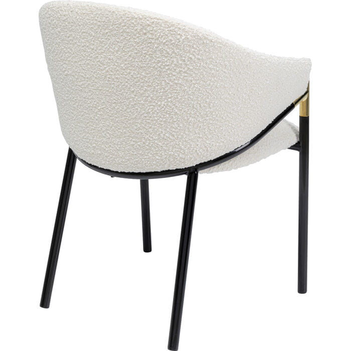 krzesło bouclé, krzesło do salonu, krzesło do restauracji, eleganckie krzesło, nowoczesne krzesło