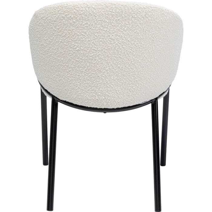 krzesło bouclé, krzesło do salonu, krzesło do restauracji, eleganckie krzesło, nowoczesne krzesło