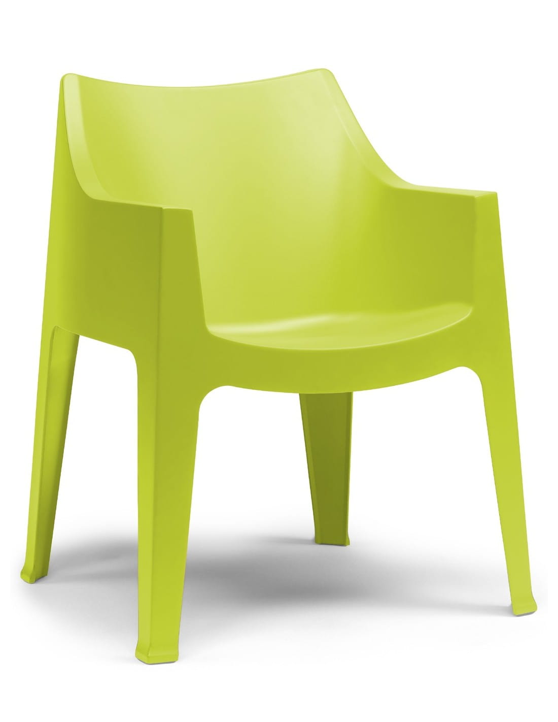 Krzesło Coccolona z podłokietnikami 2320 51 Scab Design zielone prostota minimalizm nowoczesność komfort wysoka jakość włoskie do kawiarni do hotelu restauracji