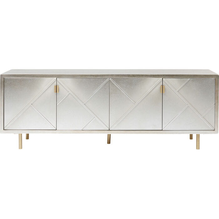 kredens Venice Triangle, kredens Kare Design, kredens srebrny, kredens złoty, kredens glamour, kredens do salonu